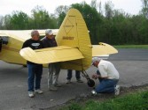 Taping up the tailwheel