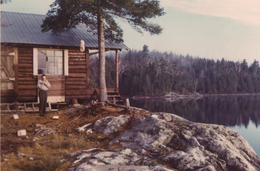 (image - Old picture of the cabin with Burrell)